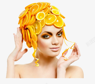 女子头上堆满新鲜的柠檬片png免抠素材_新图网 https://ixintu.com 女子 新鲜 柠檬 维生素c