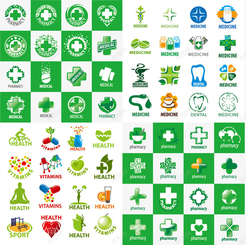 彩带绿色医院EPS图标png_新图网 https://ixintu.com EPS 医院 十字架 圆形 绿色