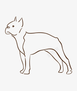 简笔画狗狗卡通可爱小动物装饰动物头像素材