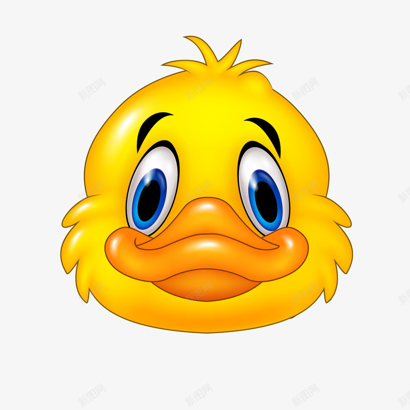 黄色的小鸭子头像矢量图ai免抠素材_新图网 https://ixintu.com 农场 动物 卡通 头像设计 矢量图 鸭子 鸭子头像 黄色