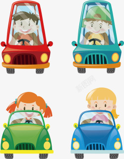 儿童节汽车开汽车的孩子高清图片