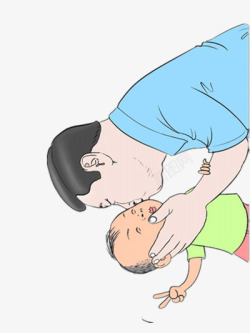 亲吻父亲亲吻孩子的父亲高清图片