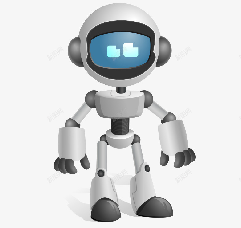 卡通手绘现代时尚智能机器人png免抠素材_新图网 https://ixintu.com 卡通的机器人 平面机器人 手绘的智能机器人 时尚的机器人 现代机器人