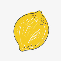 手绘柠檬矢量图素材