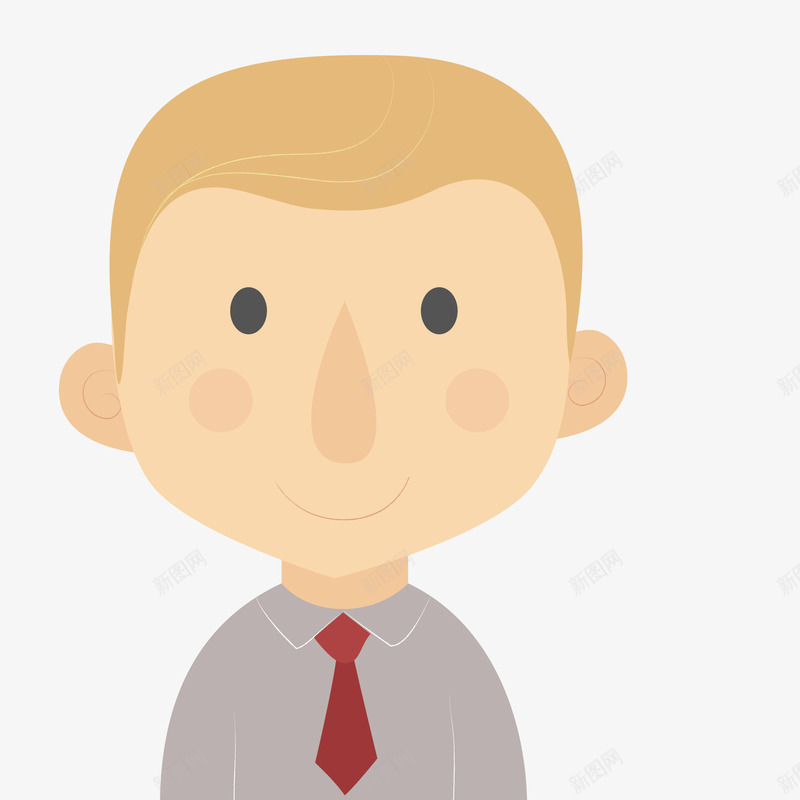 卡通商务人士的头像png免抠素材_新图网 https://ixintu.com 办公人物 卡通 商务人士 头像设计 微笑