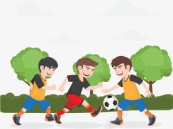 三个足球踢足球的孩子高清图片