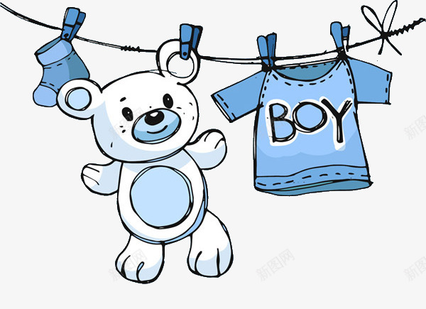婴儿用品png免抠素材_新图网 https://ixintu.com 婴儿衣服 婴儿袜子 玩具熊