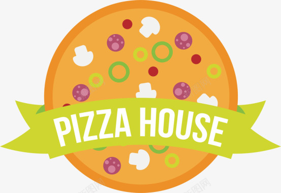 披萨logo矢量图图标图标