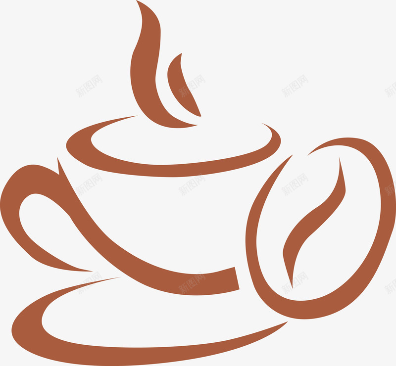 下午茶咖啡饮料矢量图图标ai_新图网 https://ixintu.com 可爱 咖啡 咖啡杯 咖啡香气 手绘 杯子 饮料 香气 矢量图