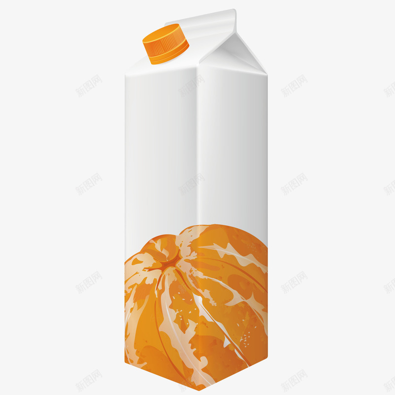 橙汁饮料包装盒矢量图ai免抠素材_新图网 https://ixintu.com 包装盒 果汁 饮料 矢量图