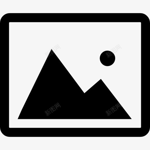 山水画图标png_新图网 https://ixintu.com 山 建筑 框架 照片 绘画