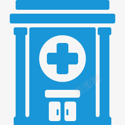 医院蓝色的医学的图标图标