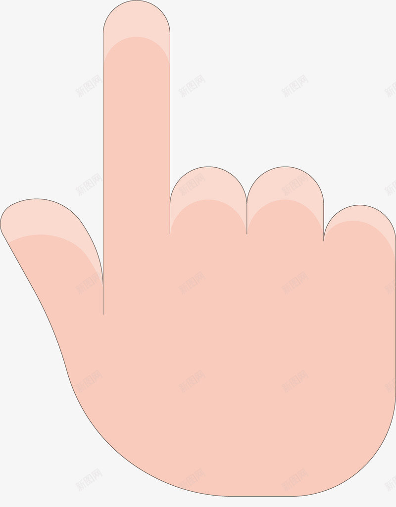 一指上指的手掌png免抠素材_新图网 https://ixintu.com 卡通手绘 手指 手掌 抽象 粉色 食指