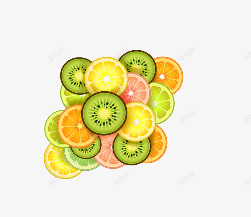彩色创意新鲜柠檬片png免抠素材_新图网 https://ixintu.com 创意新鲜 彩色柠檬片 柠檬片 矢量柠檬片