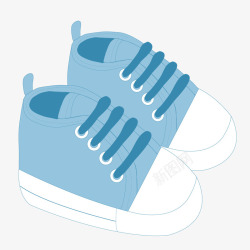 蓝色板鞋矢量图素材