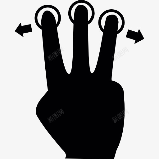 推滑左右图标png_新图网 https://ixintu.com 手指 手的轮廓 方面控制