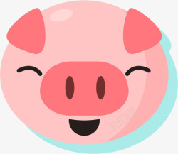 微笑的猪微笑的猪剪影高清图片