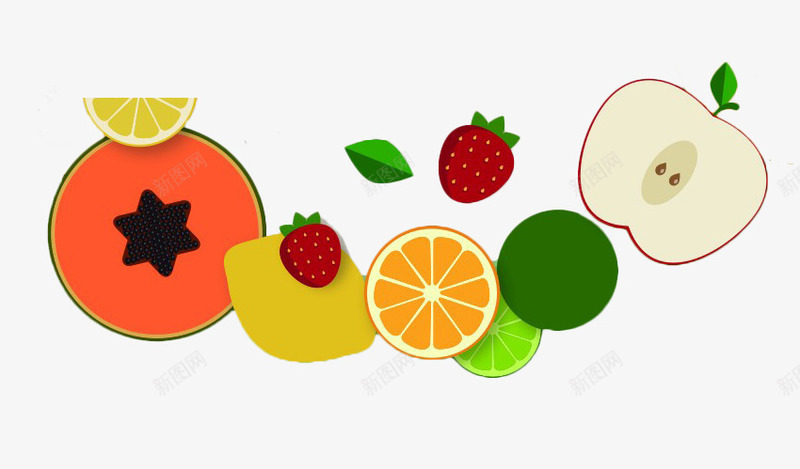 卡通水果图png免抠素材_新图网 https://ixintu.com 卡通图 柠檬 橙子 水果嘉年华 苹果 草莓