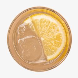 玻璃碗柠檬片素材