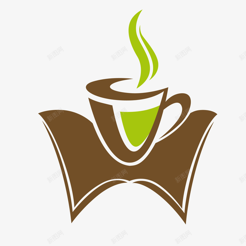 书本咖啡创意图标png_新图网 https://ixintu.com 书本 书籍 创意 咖啡 图标 热饮 热饮符号 简笔画 饮料