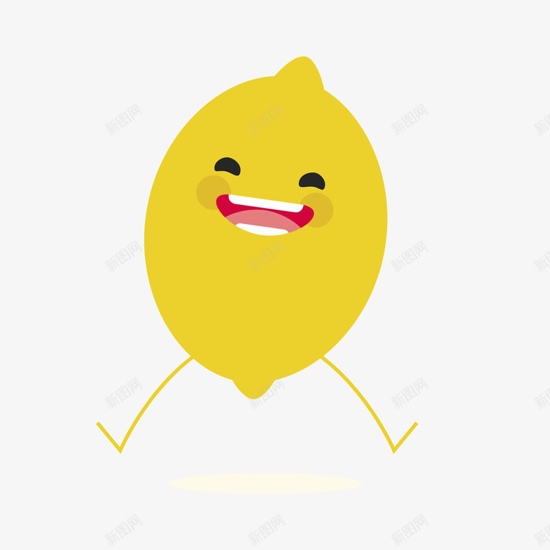 黄色柠檬水果png免抠素材_新图网 https://ixintu.com 卡通柠檬 开心表情 水果 背景装饰 黄色柠檬