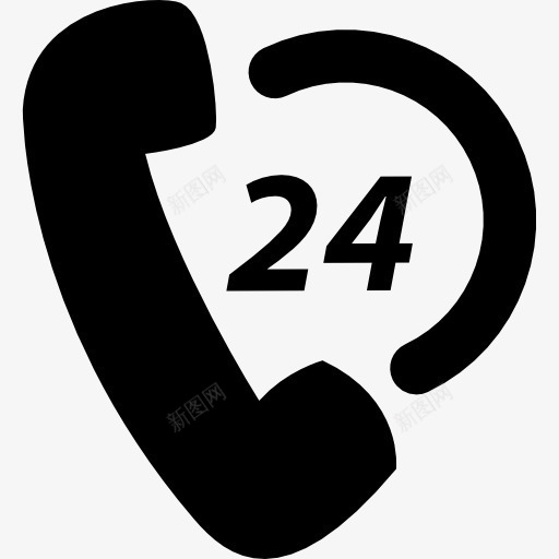 24小时电话购物支持图标png_新图网 https://ixintu.com 24小时 商业 商务 手机 支持 标志 电话 购物