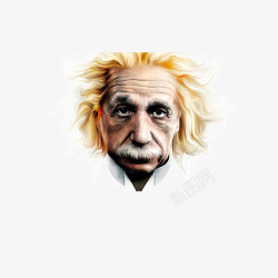 手绘爱因斯坦头像素材