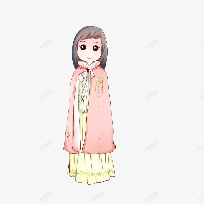 Q版女孩子png免抠素材_新图网 https://ixintu.com Q版 卡通 可爱 汉服 汉服卡通