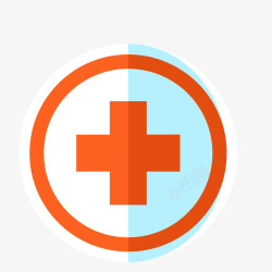 红十字标卡通扁平化医院红十字标矢量图高清图片