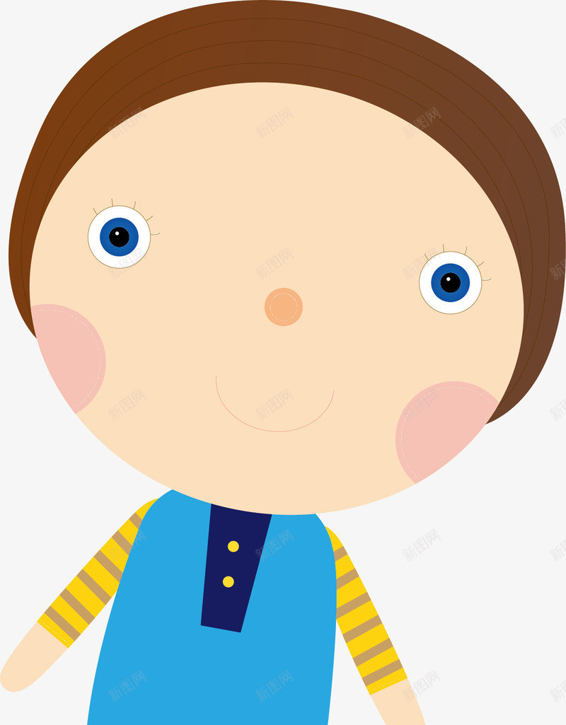 圆脸的孩子png免抠素材_新图网 https://ixintu.com 卡通 圆脸 孩子 手绘