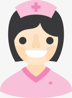 5月12粉色可爱卡通护士高清图片