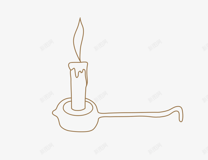 线条蜡烛1png免抠素材_新图网 https://ixintu.com 灯光 照明 线条蜡烛1