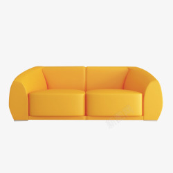 高档透明材质黄色简约沙发高清图片
