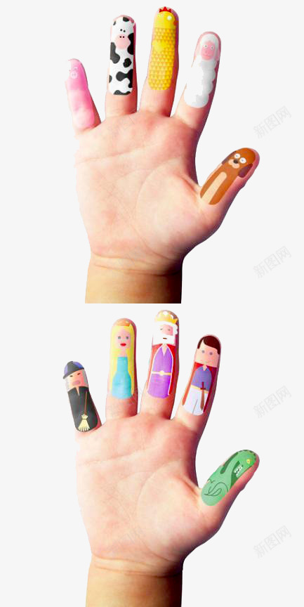 可爱动物图案手指头png免抠素材_新图网 https://ixintu.com 小动物 手指头 游戏 趣味
