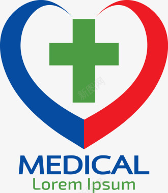 创意彩色医院logo图标图标