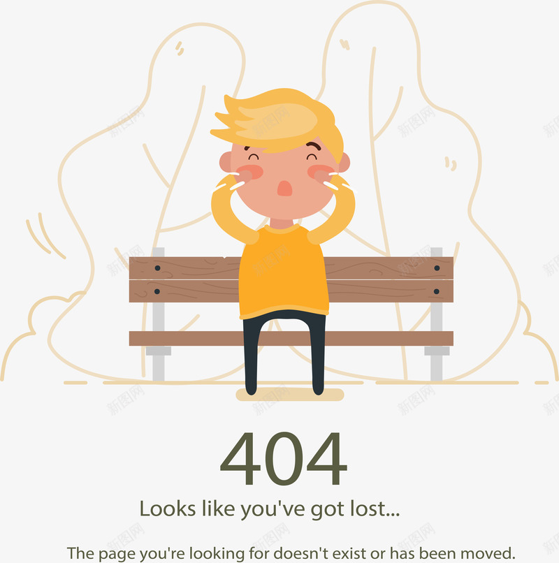 哇哇大哭的孩子错误页png免抠素材_新图网 https://ixintu.com 404页面 不存在 可怜的孩子 哇哇大哭 矢量png 错误页 页面找不到