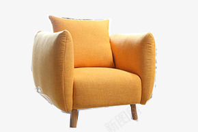 黄色沙发png免抠素材_新图网 https://ixintu.com 凳子 沙发 现代椅子