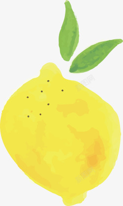 水彩柠檬水果矢量图素材