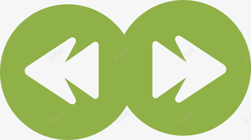 绿色创意左右按钮图标png_新图网 https://ixintu.com 切换 创意左右按钮 左右 左右切换 按钮元素 矢量切换