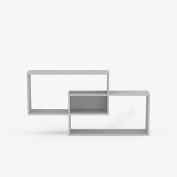 隔板置物架白色格子现代隔板置物架高清图片