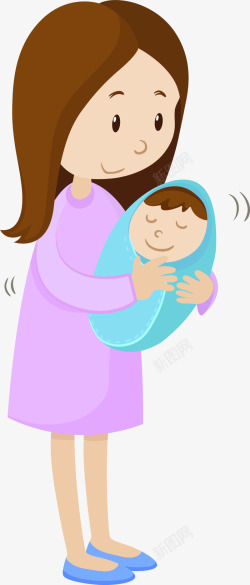 母亲节抱着婴儿的母亲素材