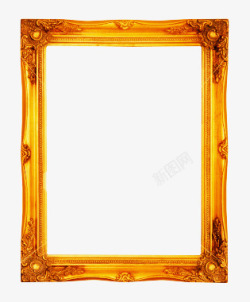 金黄色相框金色欧式相框高清图片