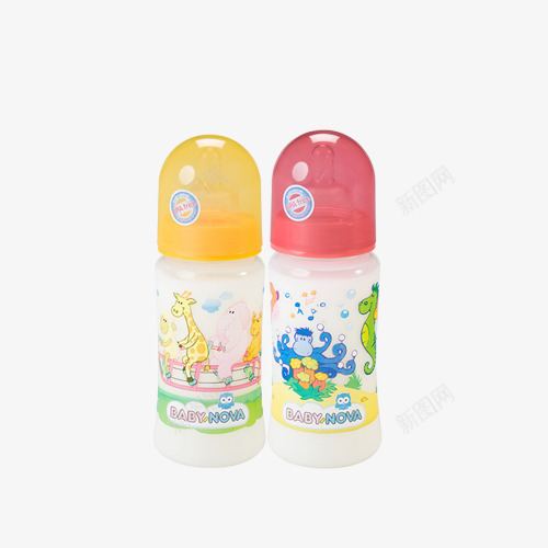婴儿卡通奶瓶png免抠素材_新图网 https://ixintu.com 产品实物 图案 奶嘴 奶瓶 婴儿用品 彩色 简单图形 透明