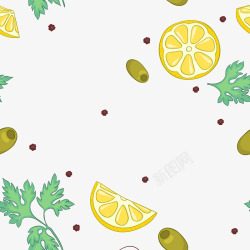 芹菜柠檬胡椒橄榄矢量芹菜柠檬胡椒橄榄背景高清图片