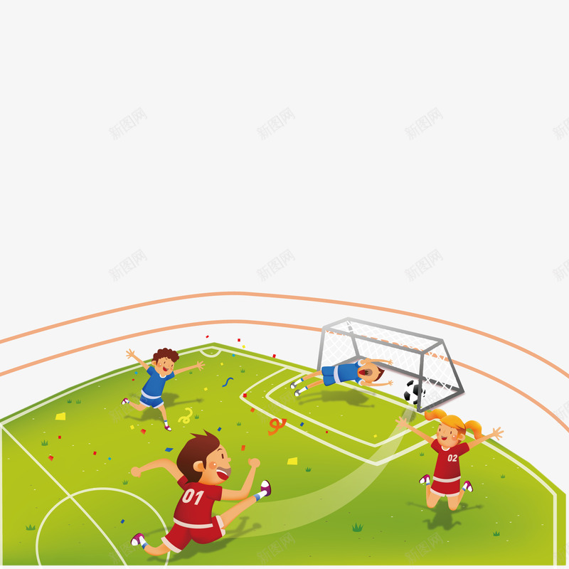 踢足球的孩子们png免抠素材_新图网 https://ixintu.com 孩子 快乐 比赛 足球