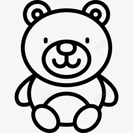 TeddyBear图标png_新图网 https://ixintu.com 动物 可爱的童年 婴儿玩具 蓬松