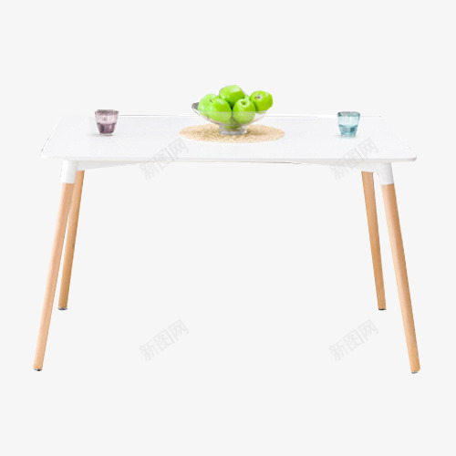 现代简约白色桌子png免抠素材_新图网 https://ixintu.com 家具 桌子 现代 白色