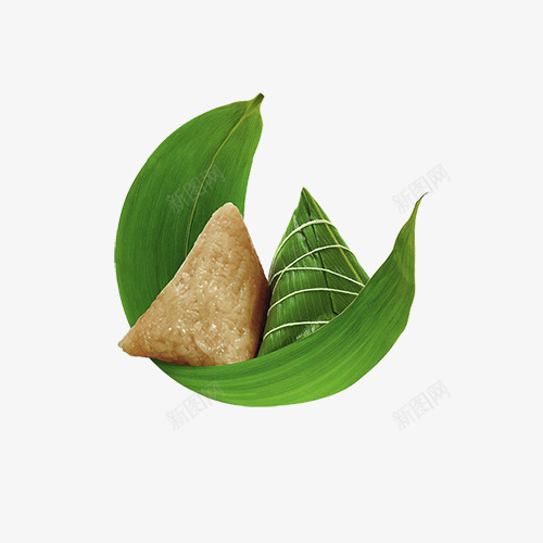绿色叶子中包好的粽子png免抠素材_新图网 https://ixintu.com 端午 粽子 绿色 绿色叶子 绿色粽子 食物