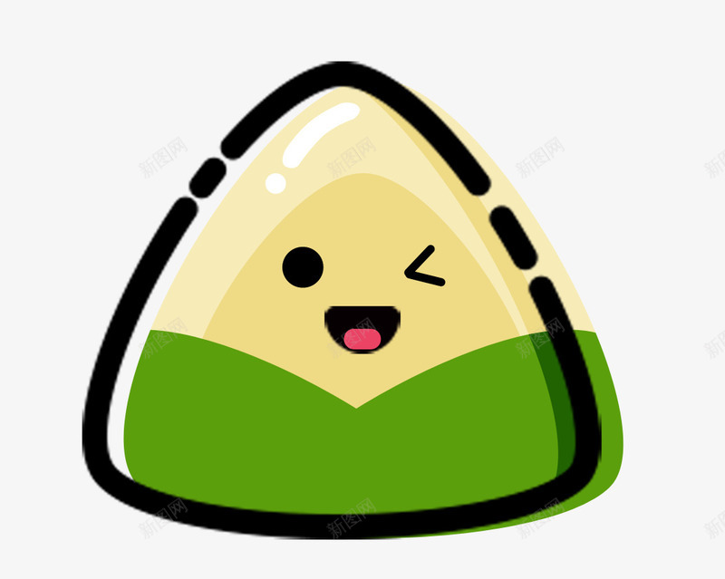 可爱卡通粽子psd免抠素材_新图网 https://ixintu.com png元素 卡通粽子 端午节食物 装饰图案