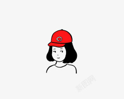 红帽子头像红帽小女孩高清图片
